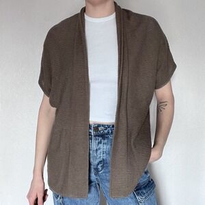 Y2K Forest Fairy Sweater Womens Medium Cardigan Open Knit Dolman Grunge Layering